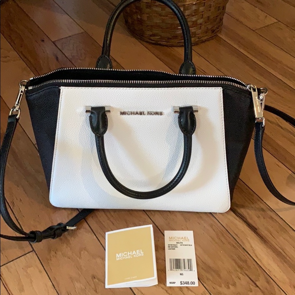 Michael Kors Medium Leather Satchel.